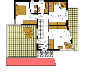 Grundriss des Obergeschosses - CUBER 14